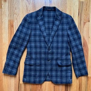 UNITED ARROWS GREEN LABEL RELAXING JAPAN PLAID WOOL BLAZER 36R